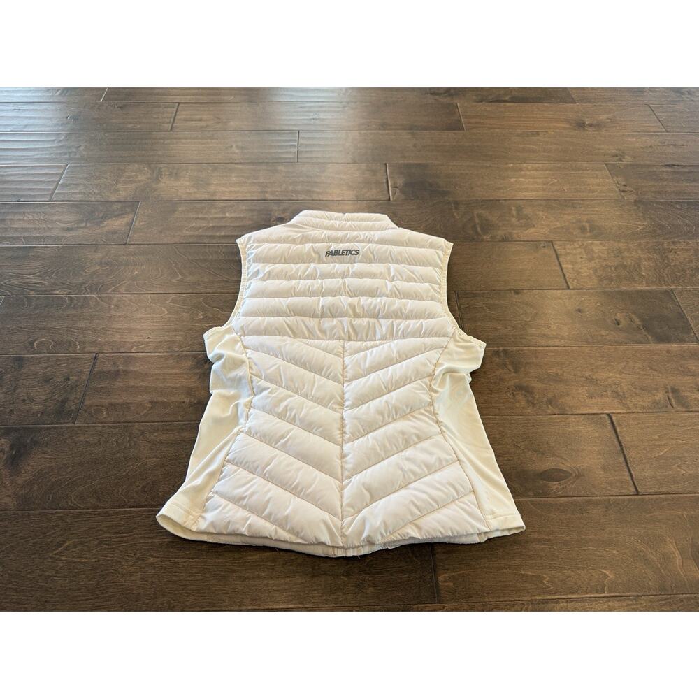 Fabletics Womens White Puffer Full Zip Athletic Outdoor Vest Size M Medium - Picture 3 of 10